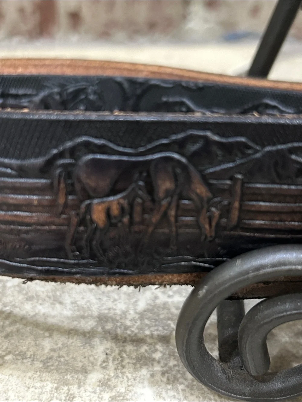 Solid Leather Horse Belt size 48
